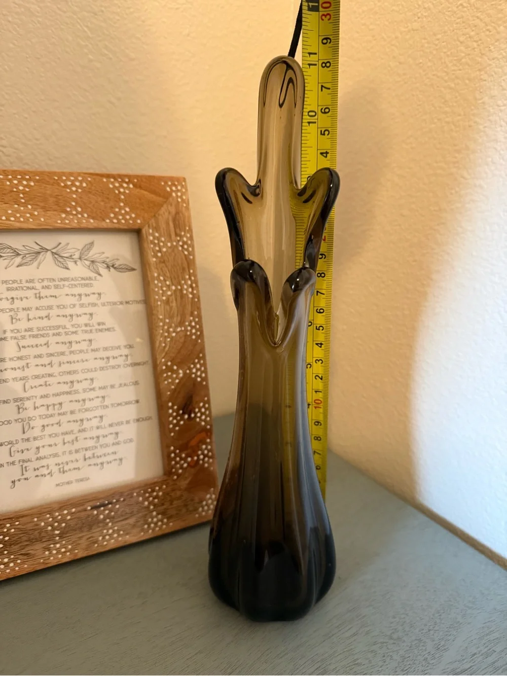 Smoky Brown Art Swung Vase - Decorative Home Accent